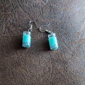2$ Add On⭐Blue Bubble Tea Earrings